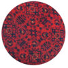 Traditioneller roter persischer Hocker mit Holzbeinen und Samtstoff, Sorkh