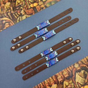 Leder- und Kupferarmband Minakari – Künstlerisch Akhgar