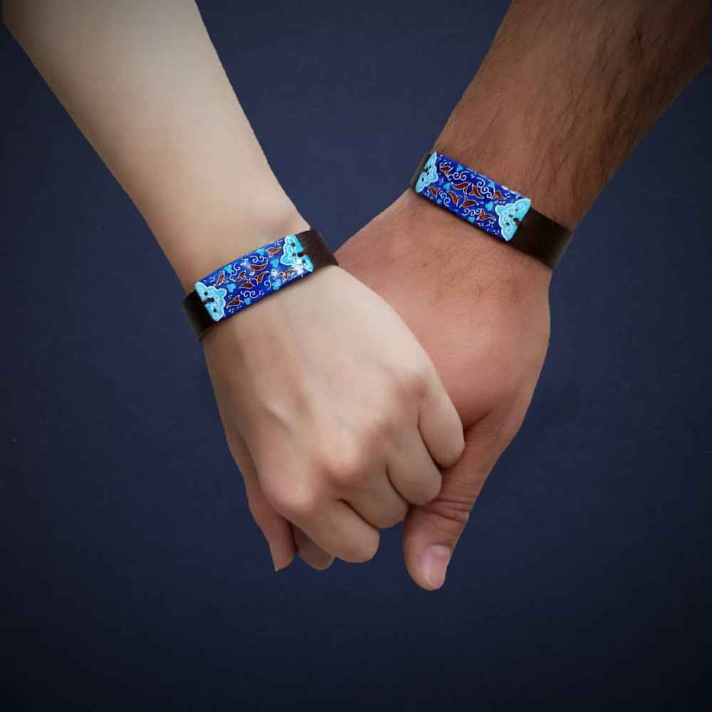 Leder- und Kupferarmband Minakari - Künstlerisch Raika
