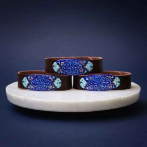 Leder- und Kupferarmband Minakari – Künstlerisch Yavar