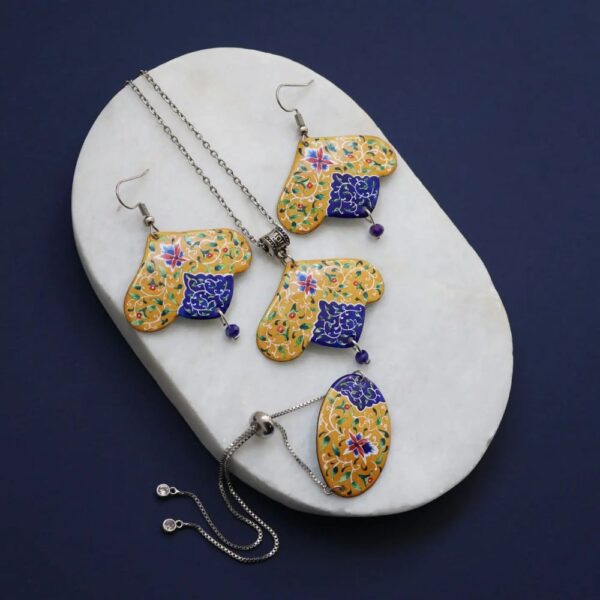 Persisches Minakari Schmuckset Modell Khorshid