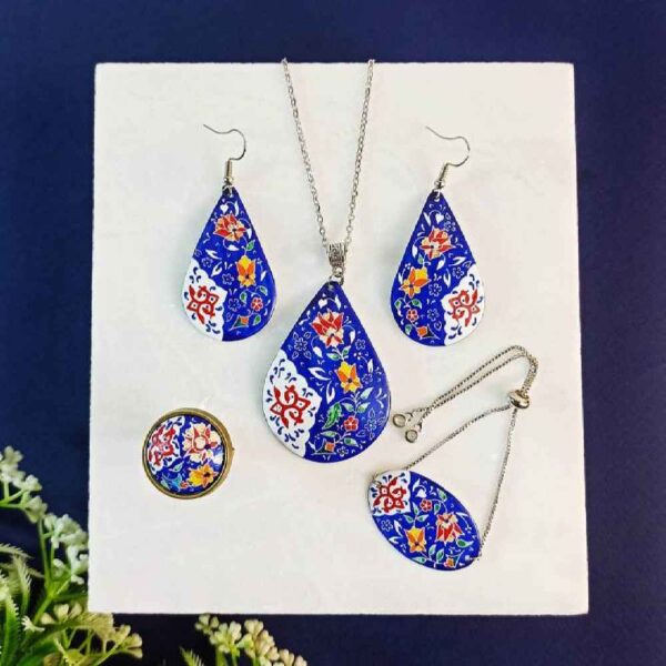 Persisches Minakari Schmuckset Modell Lajevard