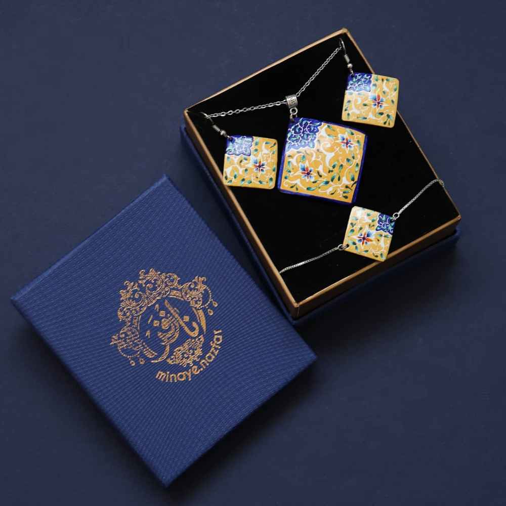 Persisches Minakari Schmuckset Modell Roshanak