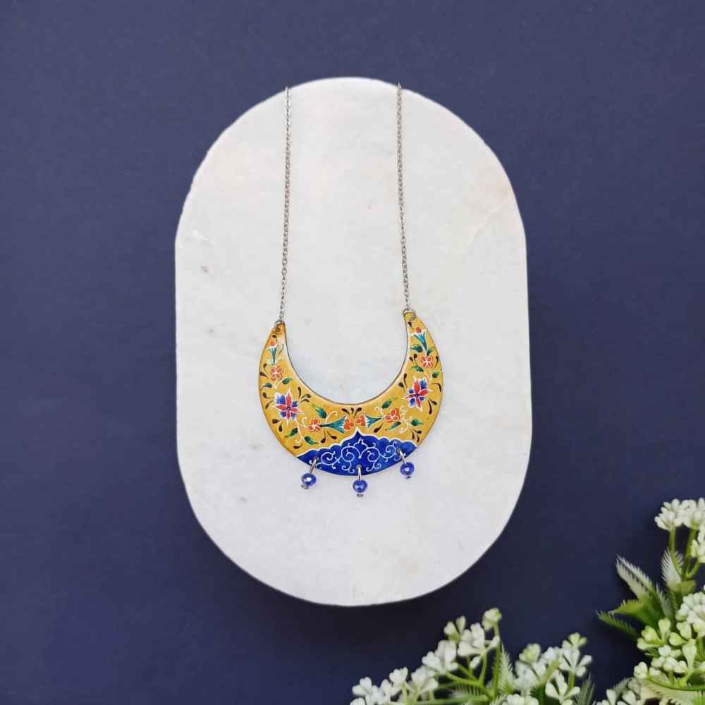 Persisches Minakari Schmuckset Modell Gelber Mond