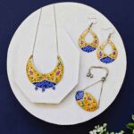 Persisches Minakari Schmuckset Modell Gelber Mond