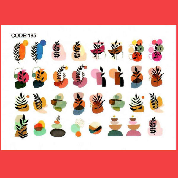 Blätter-Nagelaufkleber - Barg-Design