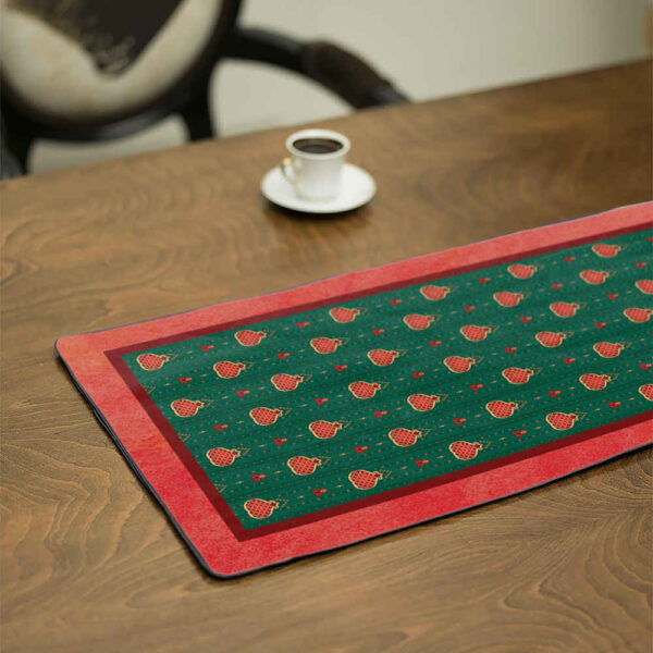 Persische Eleganz Samt Tischläufer Modell Yalda