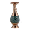 Handgefertigte dekorative persische eingelegte Türkis-Kupfervase Elham
