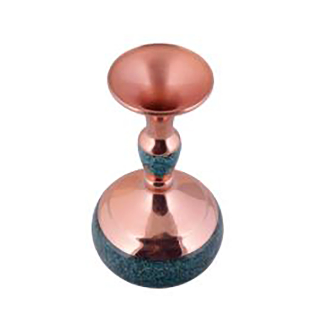 Handgefertigte dekorative persische eingelegte Türkis-Kupfervase Shima