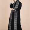 Elegante Abaya für Muslimische Frauen mit Schwarzem Weichem Stoff