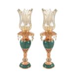 Handgefertigter persischer Kupfer-Kerzenständer – Eingelegtes Türkis-Design – Helma (2x)