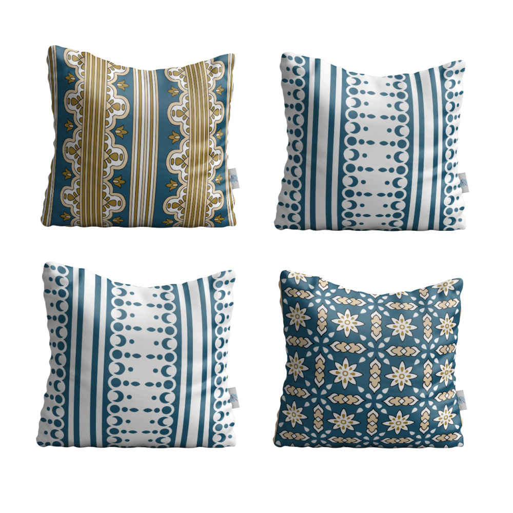 Set von 4 Samt Kissen Modell Daria