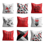 Samt Kissen Set – Reh Design (Set von 9)