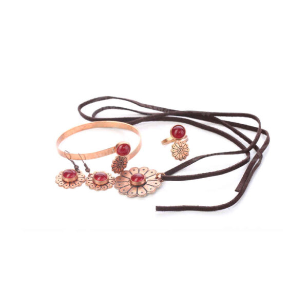 Kupferschmuckset Modell Persische Lotusblume