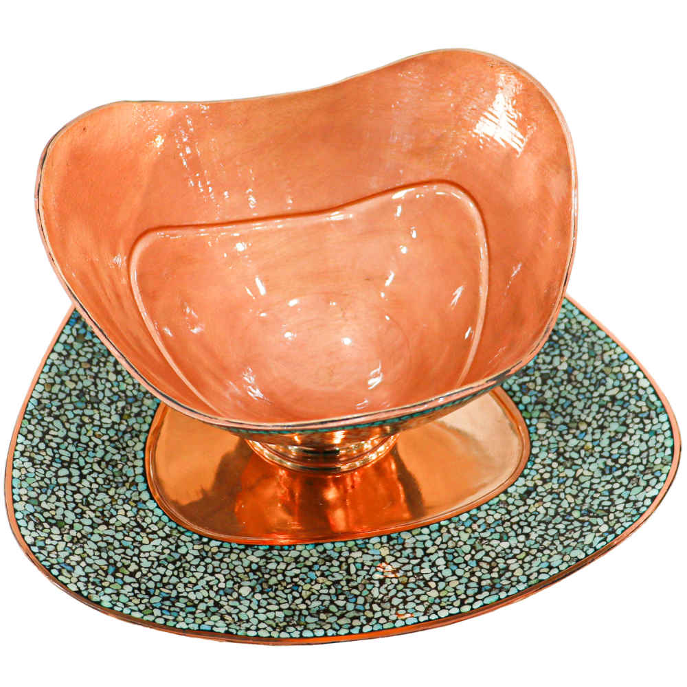 Dekoschale & Teller Persisch Handgefertigte Türkis-Einlage