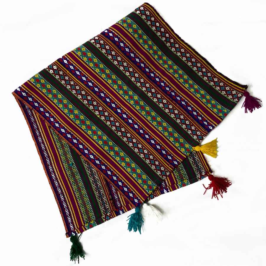 Authentischer persischer Jajim flachgewebter gestreifter Teppich Golnar