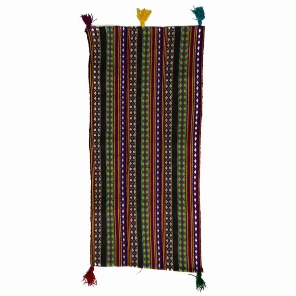 Authentischer persischer Jajim flachgewebter gestreifter Teppich Golnar