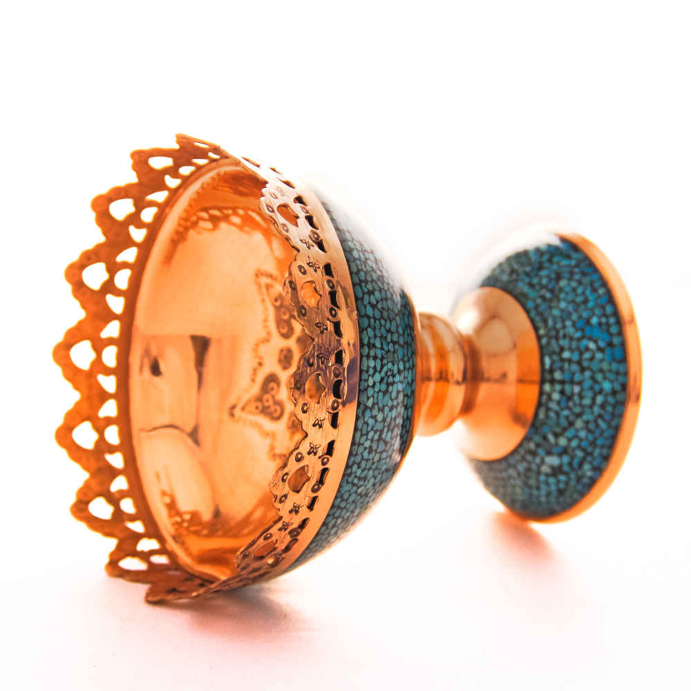 Dekoschale Persisch Handgefertigte Türkis-Einlage Sahand