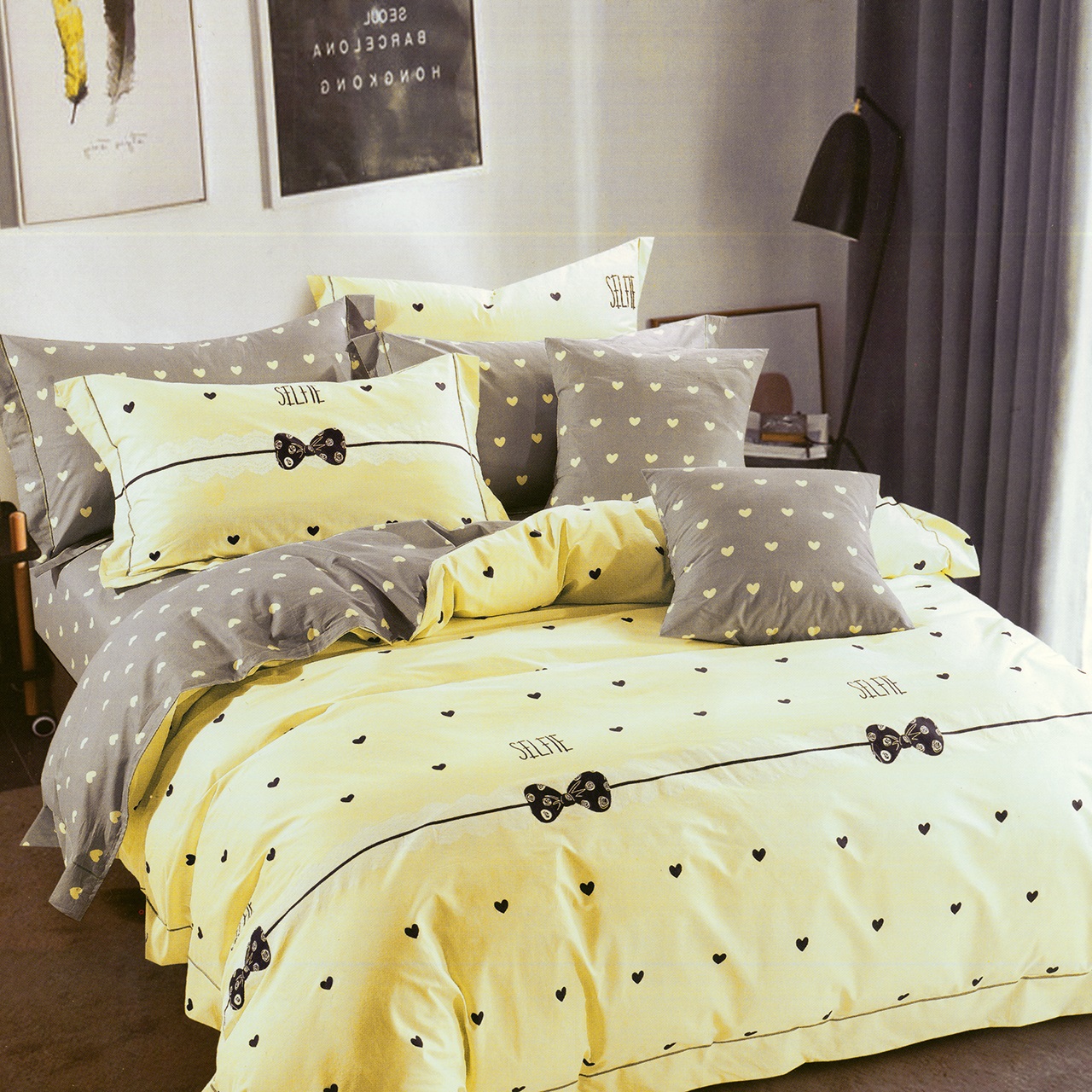 4-teiliges Bettwäsche-Set für Einzelbett – Papion