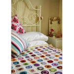 Baumwoll-Crochet-Bettüberwurf – Bunte Afghanische Stil Decke – Taban