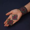 Persisches gesticktes Ohrring- & Armband-Set Modell Arezoo