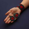 Persisches gesticktes Halsketten-, Armband- & Ohrring-Set Modell Hasti