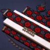 Persisches gesticktes Halsketten-, Armband- & Ohrring-Set Modell Pegah