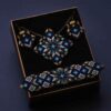 Persisches gesticktes Halsketten-, Armband- & Ohrring-Set Modell Rana