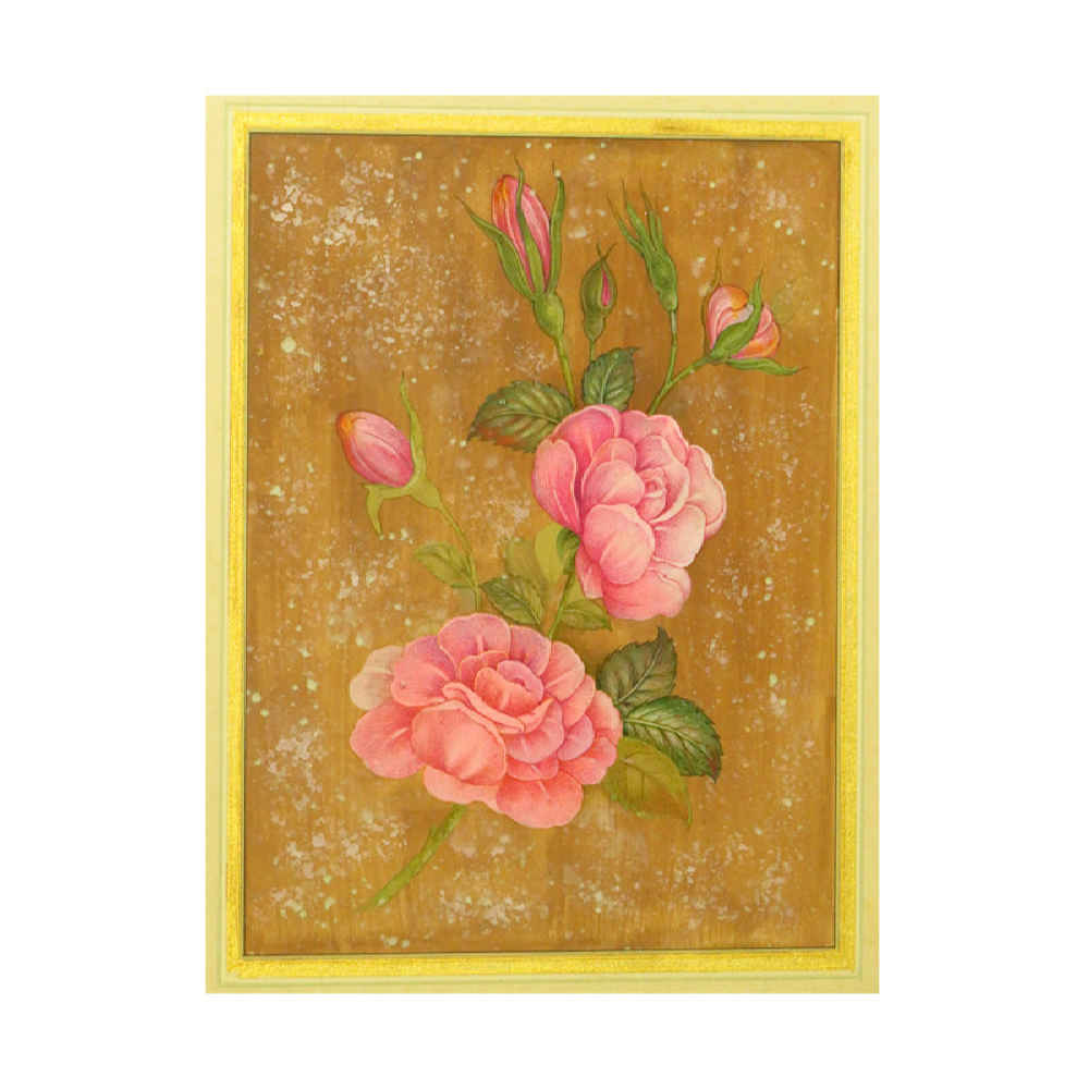 Original Blumenmalerei – Aquarell auf Karton, Rosen von Samira Kazemzadeh