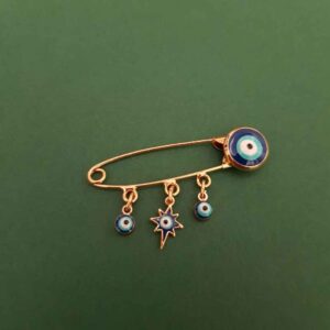 Evil Eye Safety Pin Brooch – Stylishes Schutz-Accessoire