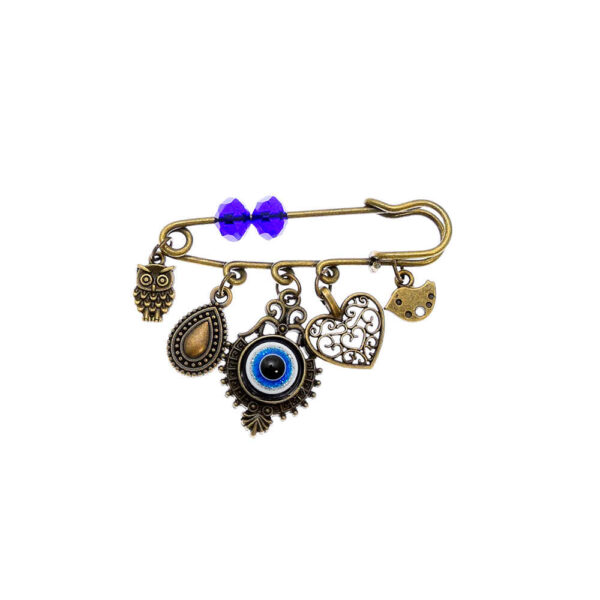 Evil Eye Safety Pin Brooch – Stylishes Schutz-Accessoire
