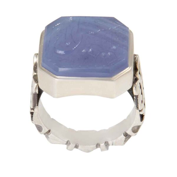 Islamischer jemenitischer Aqeeq-Silberring für Männer Hussain