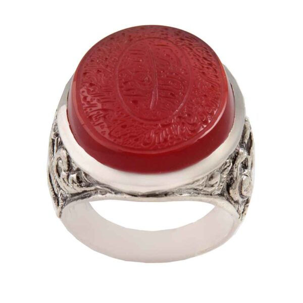 Islamischer jemenitischer Aqeeq-Silberring für Männer Varesin