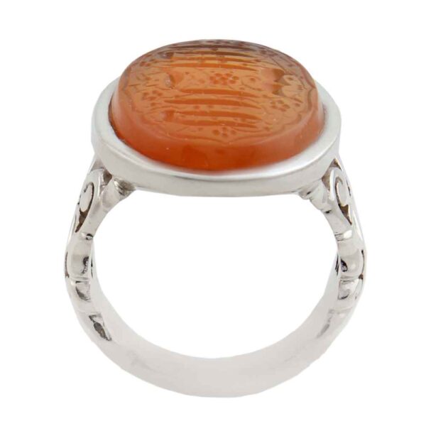 Islamischer jemenitischer Aqeeq-Silberring für Männer La Elah Ela Allah