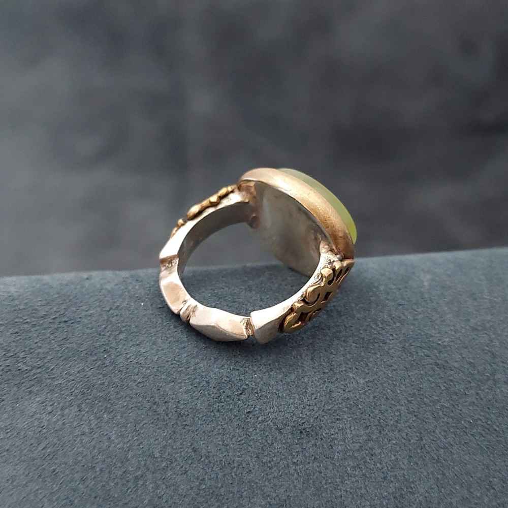 Islamischer jemenitischer Aqeeq-Silberring für Männer Ya Ali