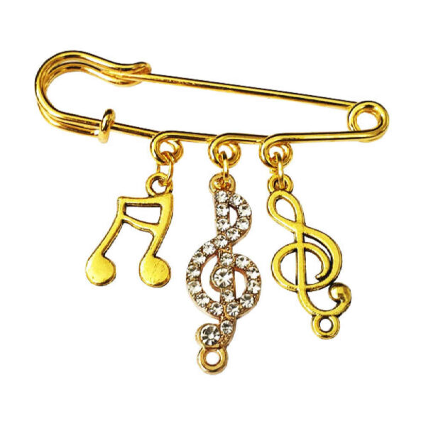 Moderne Safety Pin Brooch im Symphony-Design – Künstlerisch und Trendy