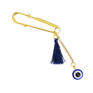 Evil Eye Safety Pin Brooch for Kids – Elefanten-Design für Glück