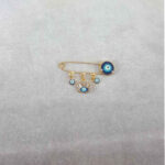 Evil Eye Safety Pin Brooch – Stylishes Schutz-Accessoire