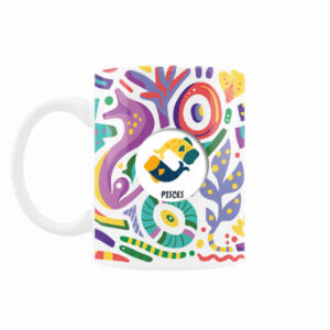 Persische Keramik-Kaffeetasse mit Sternzeichen-Motiv Esfand