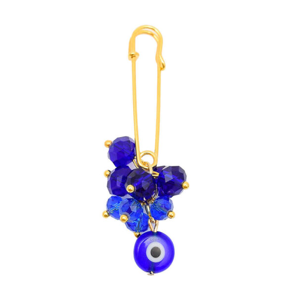 Safety Pin Brooch mit Evil Eye Design – Stylishes Schutz-Accessoire