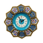 Handgefertigte persische Holzwanduhr – Khatam Intarsienkunst, Elnaz