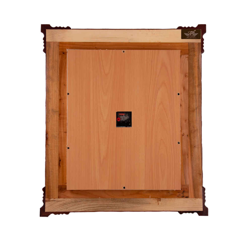 Handgefertigte persische Holzwanduhr – Khatam Intarsienkunst, Karoobi