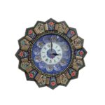 Handgefertigte persische Holzwanduhr – Khatam Intarsienkunst, Laleh
