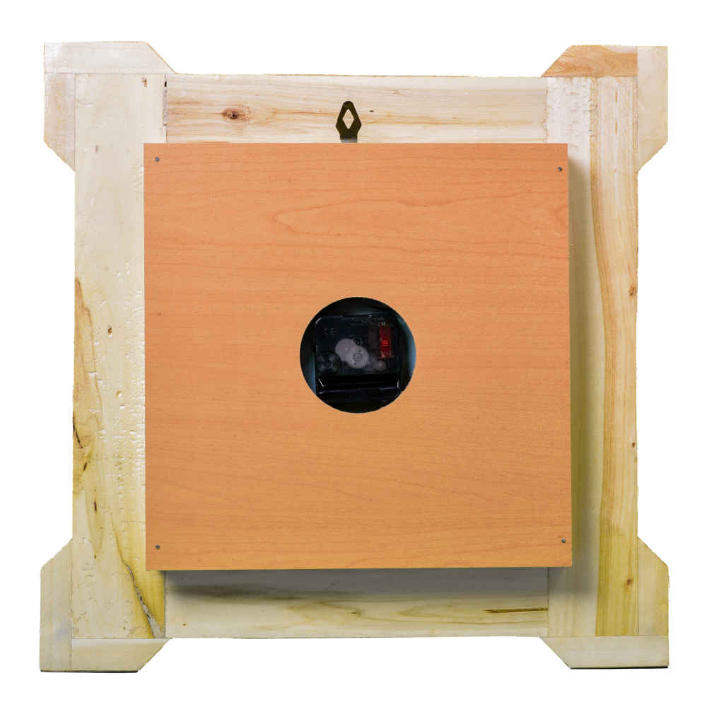 Handgefertigte persische Holzwanduhr – Khatam Intarsienkunst, Sana