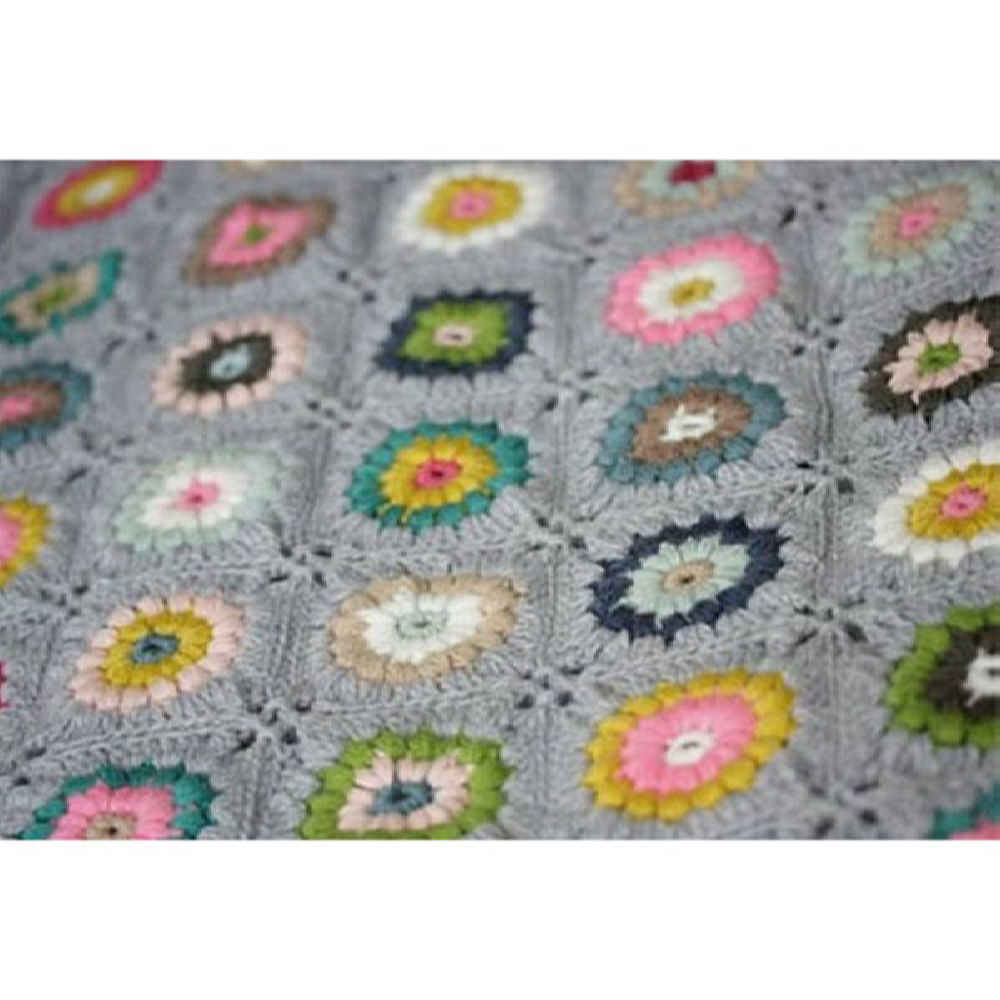 Häkelwurfdecke für Sofa und Bett, kariert, Bohemian Delbar