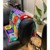 Häkelwurfdecke für Sofa und Bett, kariert, Bohemian Paria