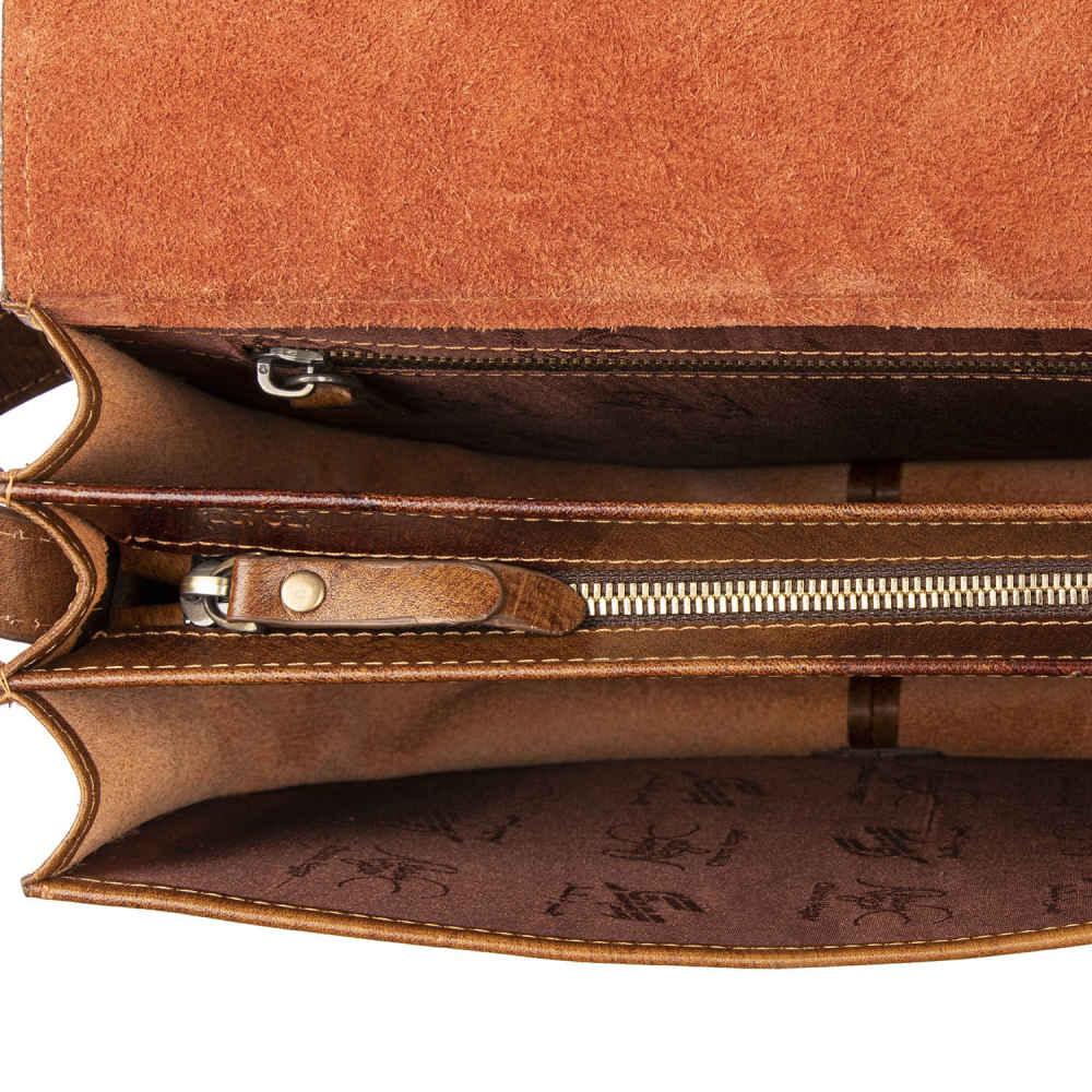 Luxuriöse handgefertigte Leder-Umhängetasche – Aynaz Design