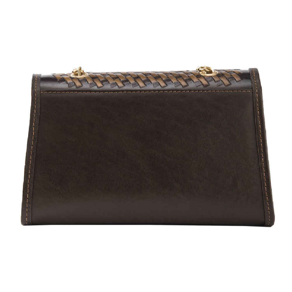 Luxuriöse handgefertigte Leder-Umhängetasche – Floral Design