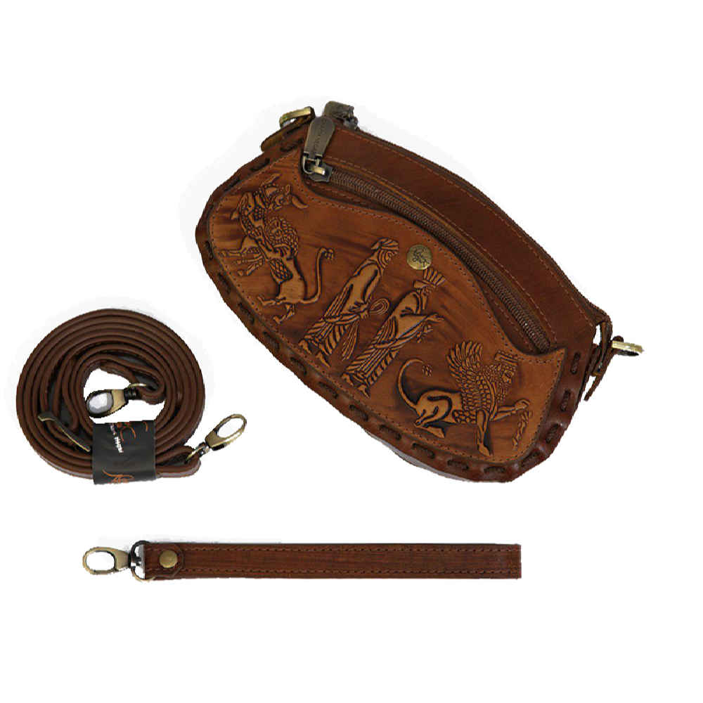 Luxuriöse handgefertigte Leder-Umhängetasche – Hakhamanesh Edition