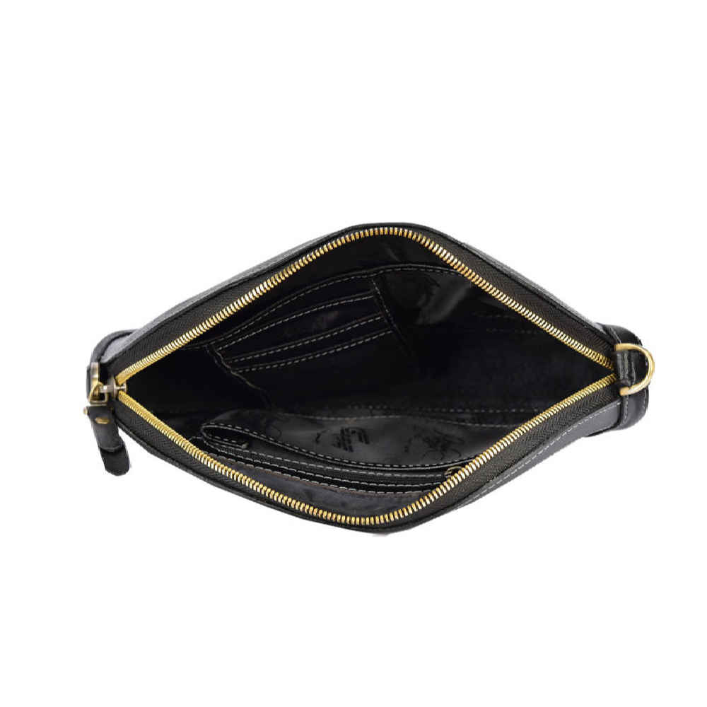 Handgefertigte Leder-Umhängetasche – Persische Kalligraphie Tamana